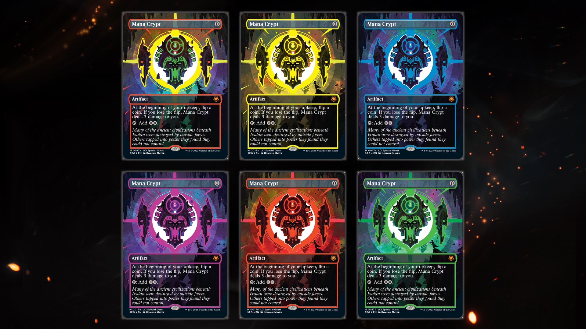 Spg Mana Crypt Neon Ink Variants The List Reprint With New Art