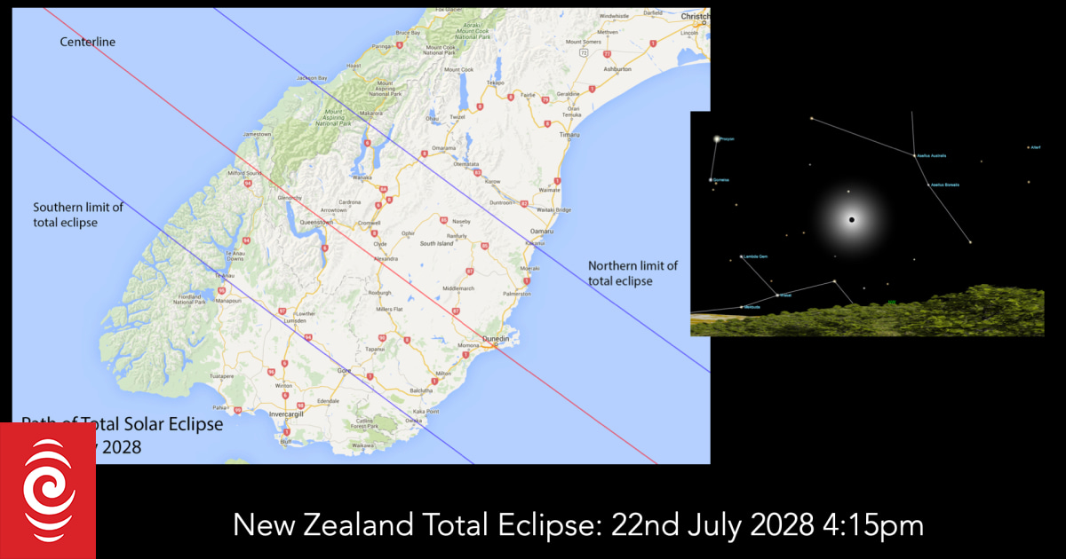 2028 total solar eclipse in New Zealand likely big tourism drawcard, astronomer says