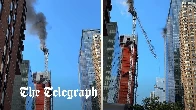 NYC: Crane collapses after catching fire in Hudson Yards