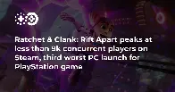 Ratchet and Clank: Rift Apart peaks at less than 9k concurrent players on Steam, third worst PC launch for PlayStation game