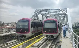 Bengaluru Metro conducts load testing on Open Web Girder with sandbags to simulate full passenger capacity