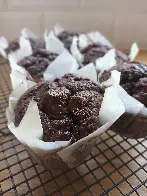 A fresh batch of chocolate muffins