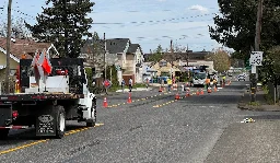 NE Halsey Lane Reconfiguration Underway