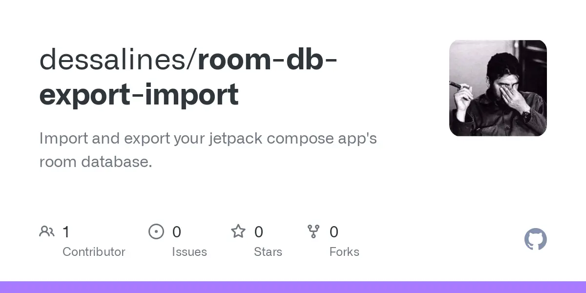 GitHub - dessalines/room-db-export-import: Import and export your jetpack compose app's room database.