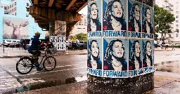 Kamala Harris receives Obama-style Hope poster from renowned artist