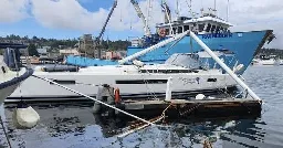Fishing vessel collides with pier in Ballard