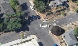 Concrete planters for calming traffic removed after frequent collisions