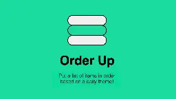 Order Up: a daily puzzle game