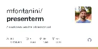 GitHub - mfontanini/presenterm: A markdown terminal slideshow tool