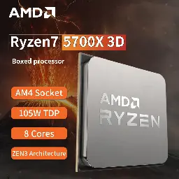 187.94€ 59% OFF|New  AMD Ryzen 7 5700X3D   R7 5700X3D 5000 Series 8 Core 4.1 GHz Socket AM4 Thread CPU Processor r7 5800x3d New but without fan| |   - AliExpress