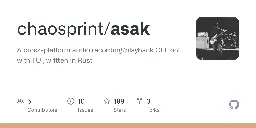 GitHub - chaosprint/asak: A cross-platform audio recording/playback CLI tool with TUI, written in Rust.