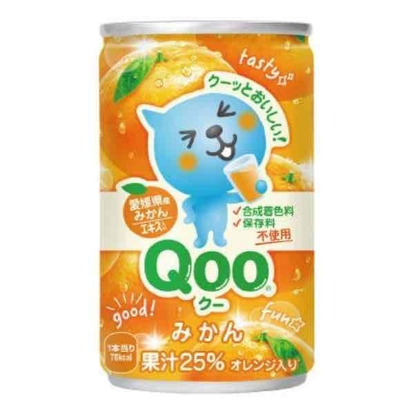 An image of a Japanese fruit drink called Qoo.