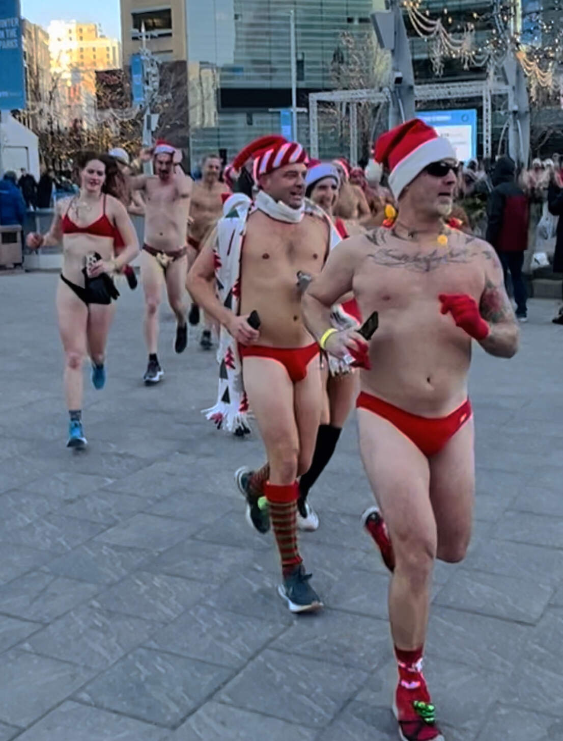 Allow for shrinkage: Santa Speedo Run, December 3 2023