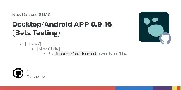 Release Desktop/Android APP 0.9.16 (Beta Testing) · logseq/logseq