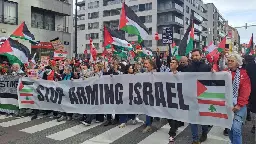 70.000 betogers in Brussel op de nationale manifestatie voor een staakt-het-vuren in Palestina en Libanon