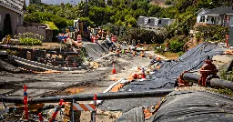 Power cut to 140 homes in coastal California community where landslides are worsening