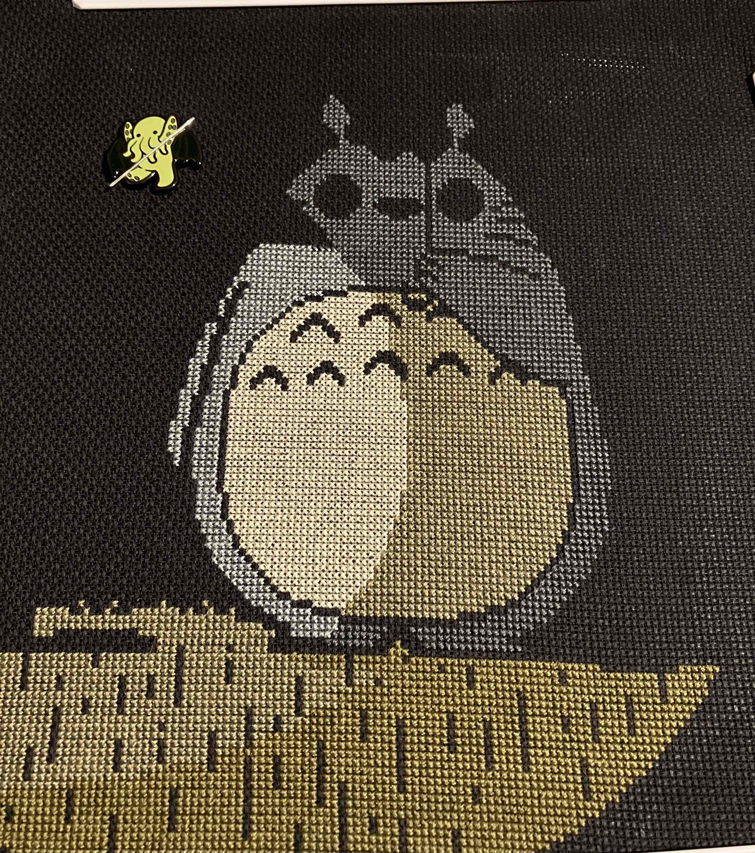 in progress Totoro stitch