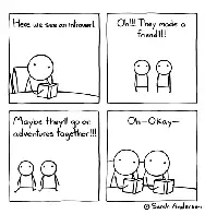 "Introvert friends" by Sarah Andersen