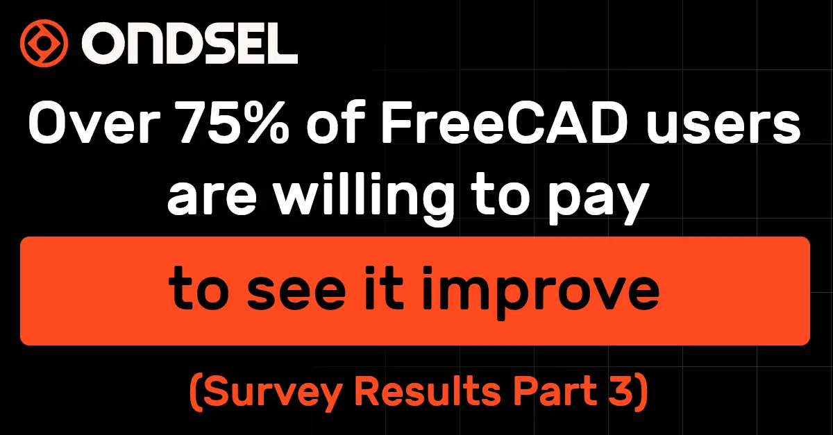 Over 75% of FreeCAD users are willing to pay to see it improved | Ondsel