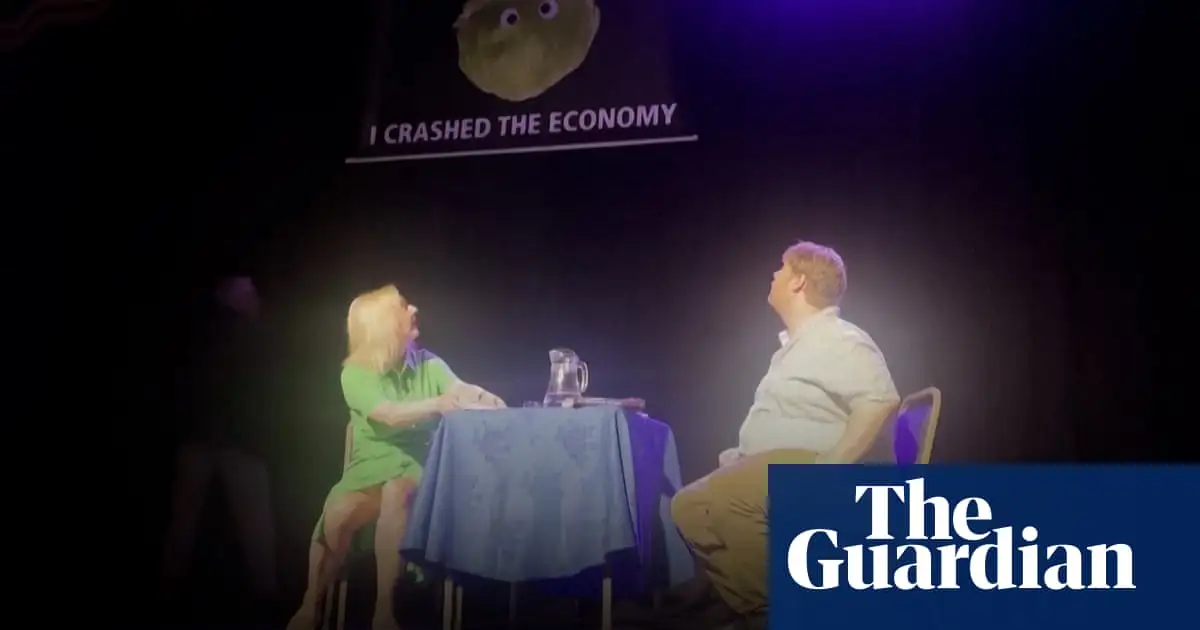 Liz Truss leaves stage over ‘I crashed the economy’ lettuce banner