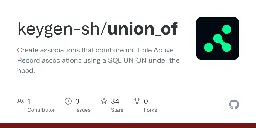 GitHub - keygen-sh/union_of: Create associations that combine multiple Active Record associations using a SQL UNION under the hood.