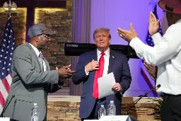 Trump blasts immigrants for taking jobs as he courts voters at a Black church, MAGA event in Detroit