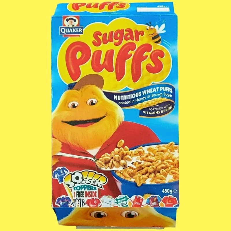 A box of Sugar Puffs