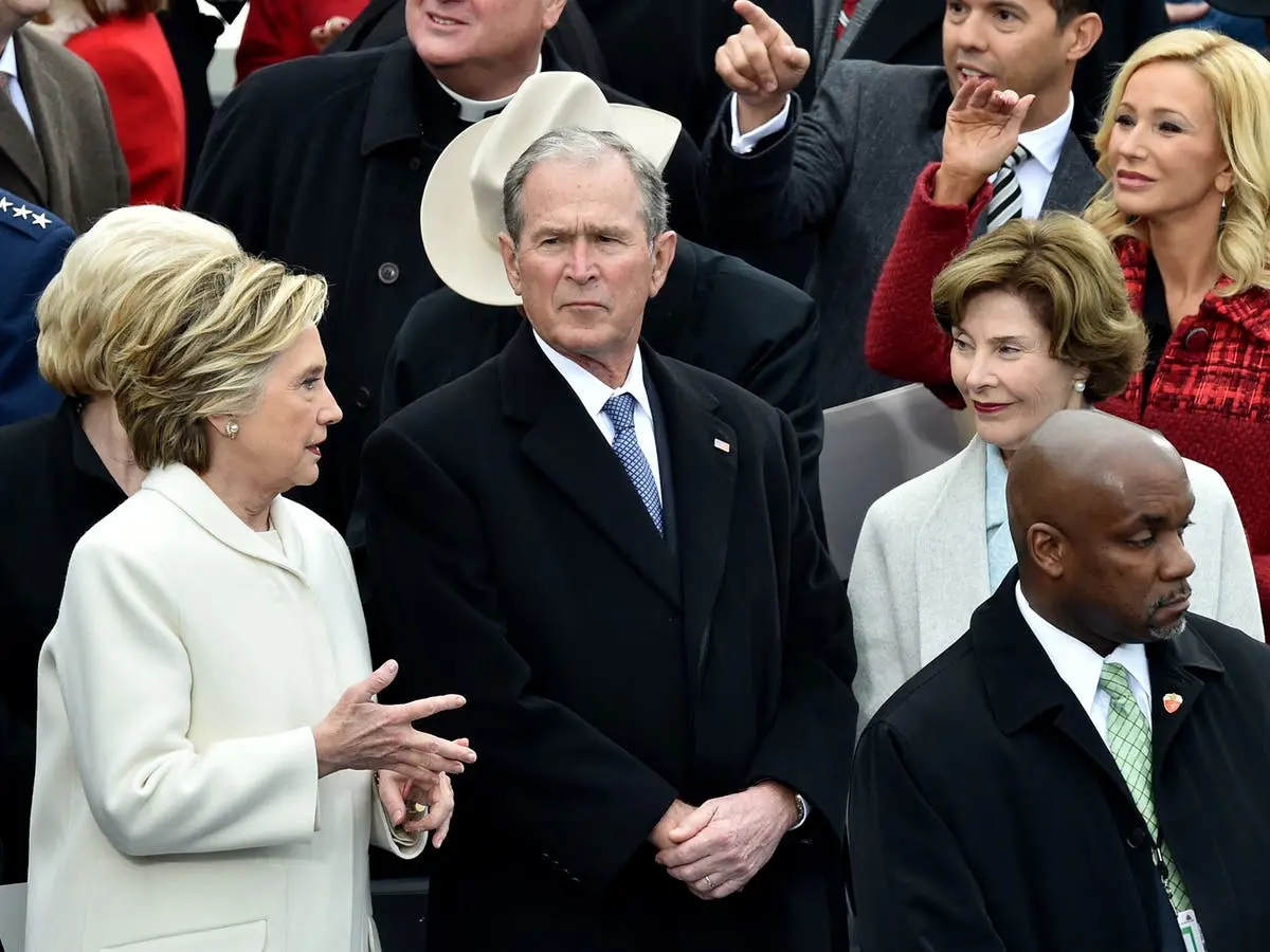 George Bush on Trump inauguration: that was some weird s***