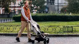 Father Unaware He Been Pushing Empty Stroller For Past 8 Blocks