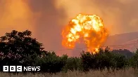 Watch: Greece fires trigger huge ammo depot explosions