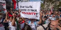 Worldwide Demonstrations Mourn and Condemn 'Year of Genocide' in Gaza