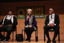 Green Party candidate Jill Stein praises Maine voting system as means to oppose genocide