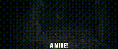 Gif of gimli exclaiming about a mine