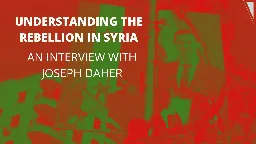 Understanding the rebellion in Syria