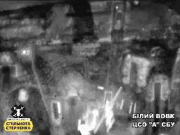The SBU released footage of them destroying a Russian 55Zh6U "NEBO-U" radar.