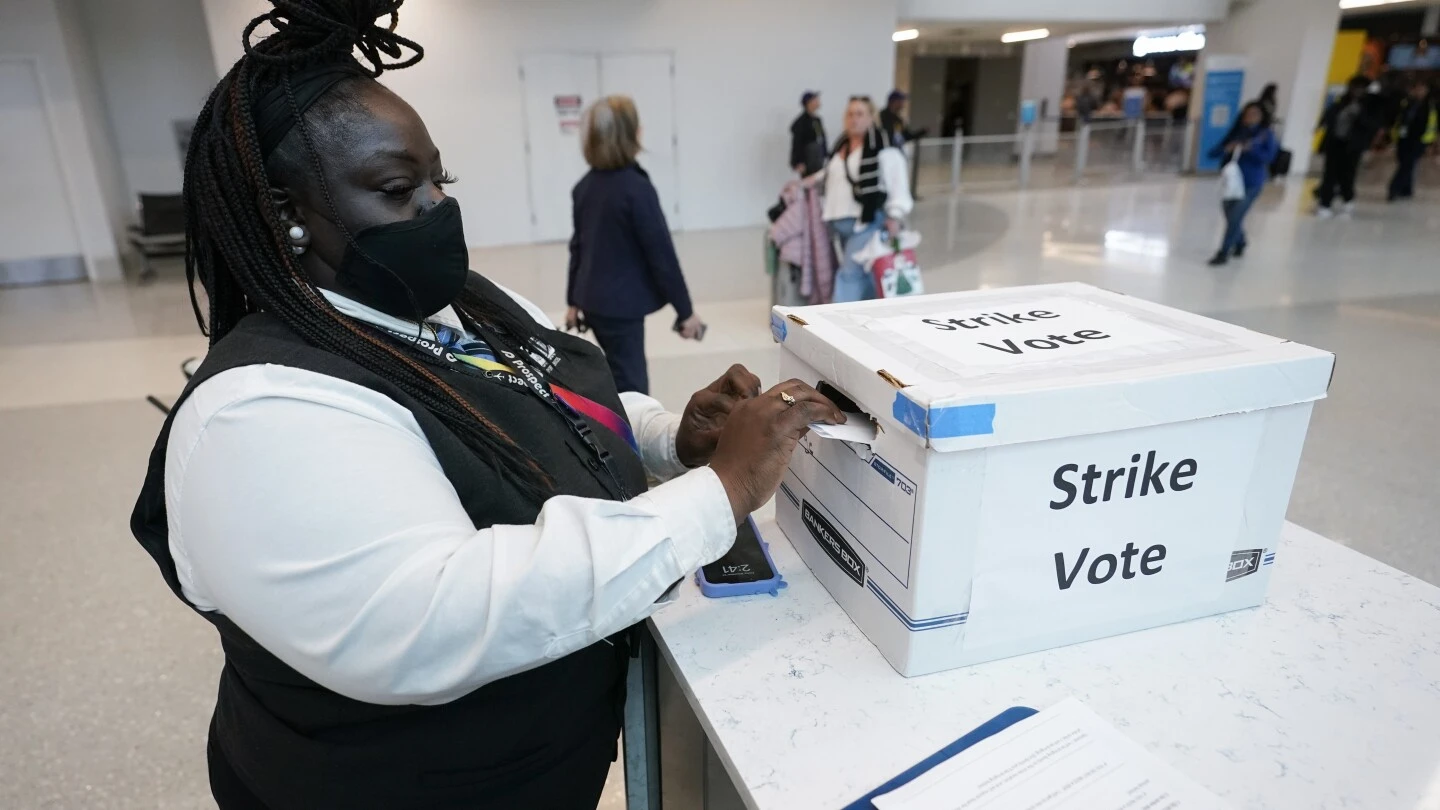 Charlotte airport workers strike over low wages as busy Thanksgiving travel week begins