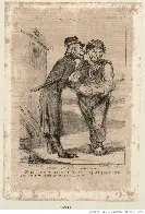 "Ratapoil doing propaganda" Caricature mocking political opportunists, by anti-Bonapartist (Napoléon) author Daumier. France. 1848.