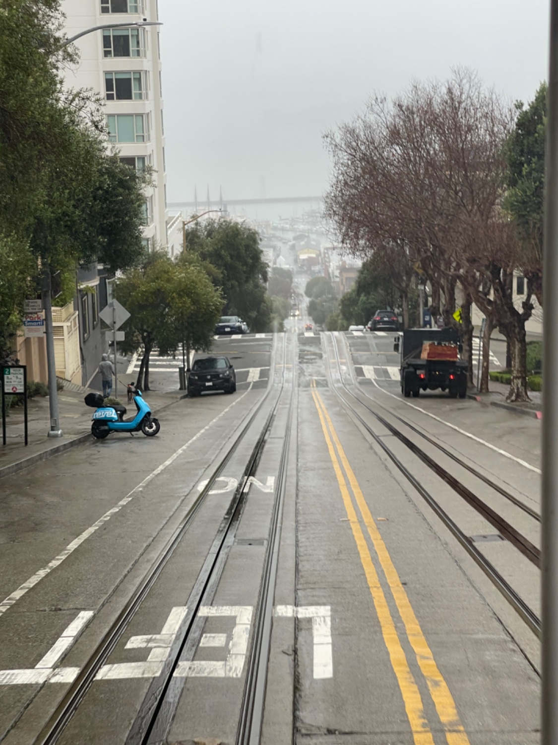 Rainy day on a cable car in San Francisco [OC]