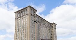 Ford is testing drone deliveries at the derelict train station in Detroit it’s rehabbing
