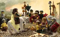 Vercingetorix surrenders all the Lego blocks of Gaul to Caesar