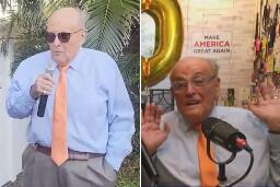 Rudy Giuliani served with Arizona ‘fake electors’&nbsp;indictment during 80th birthday bash in Palm Beach