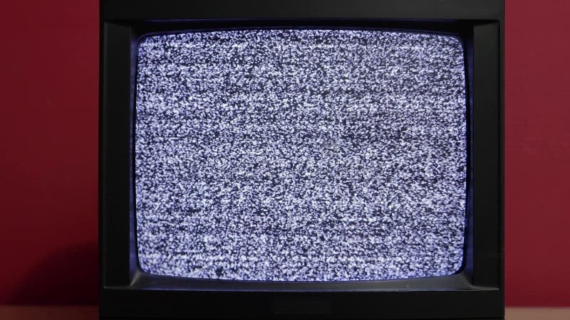 old-tv-no-signal-just-noise-two-vintage-set-closeup-screen-loopable-140653255