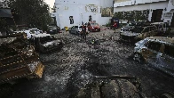 AP visual analysis: Rocket from Gaza appeared to go astray, likely caused deadly hospital explosion