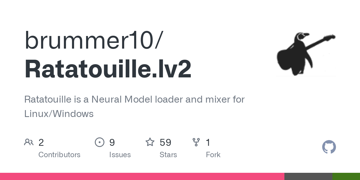 GitHub - brummer10/Ratatouille.lv2: Ratatouille is a Neural Model loader and mixer for Linux/Windows