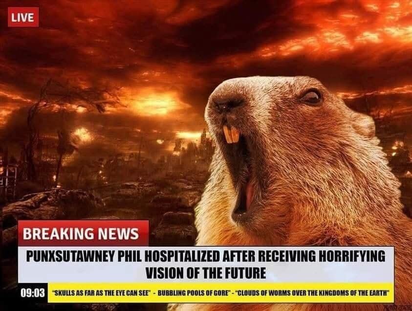 Poor Phil must have turned on the news