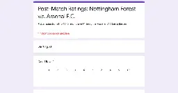 Post-Match Ratings: Nottingham Forest v.s. Arsenal F.C.