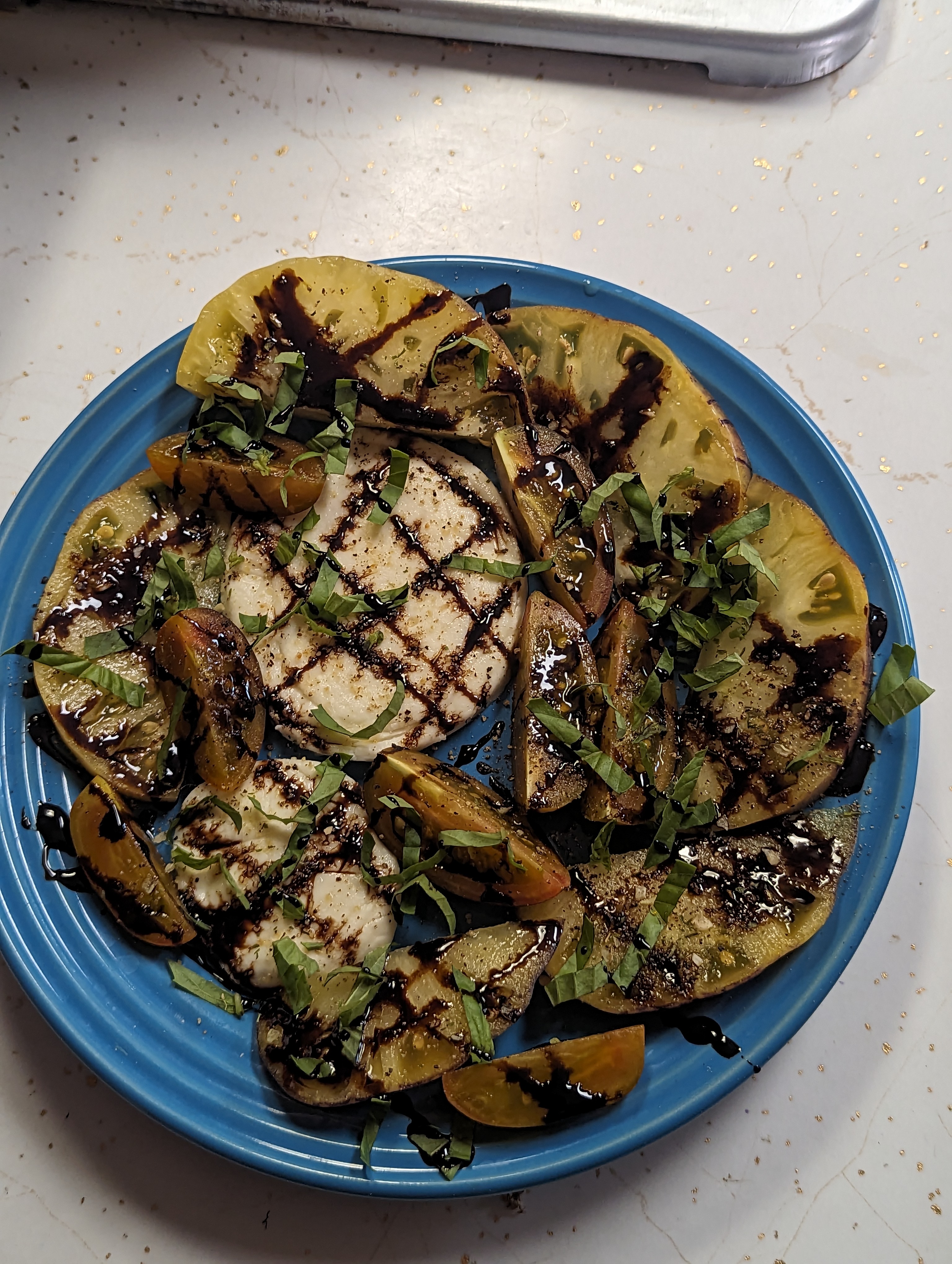 Caprese salad, a favorite garden snack at only 183 calories