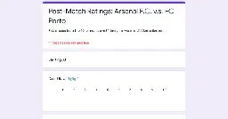 Post-Match Ratings: Arsenal F.C. v.s. FC Porto