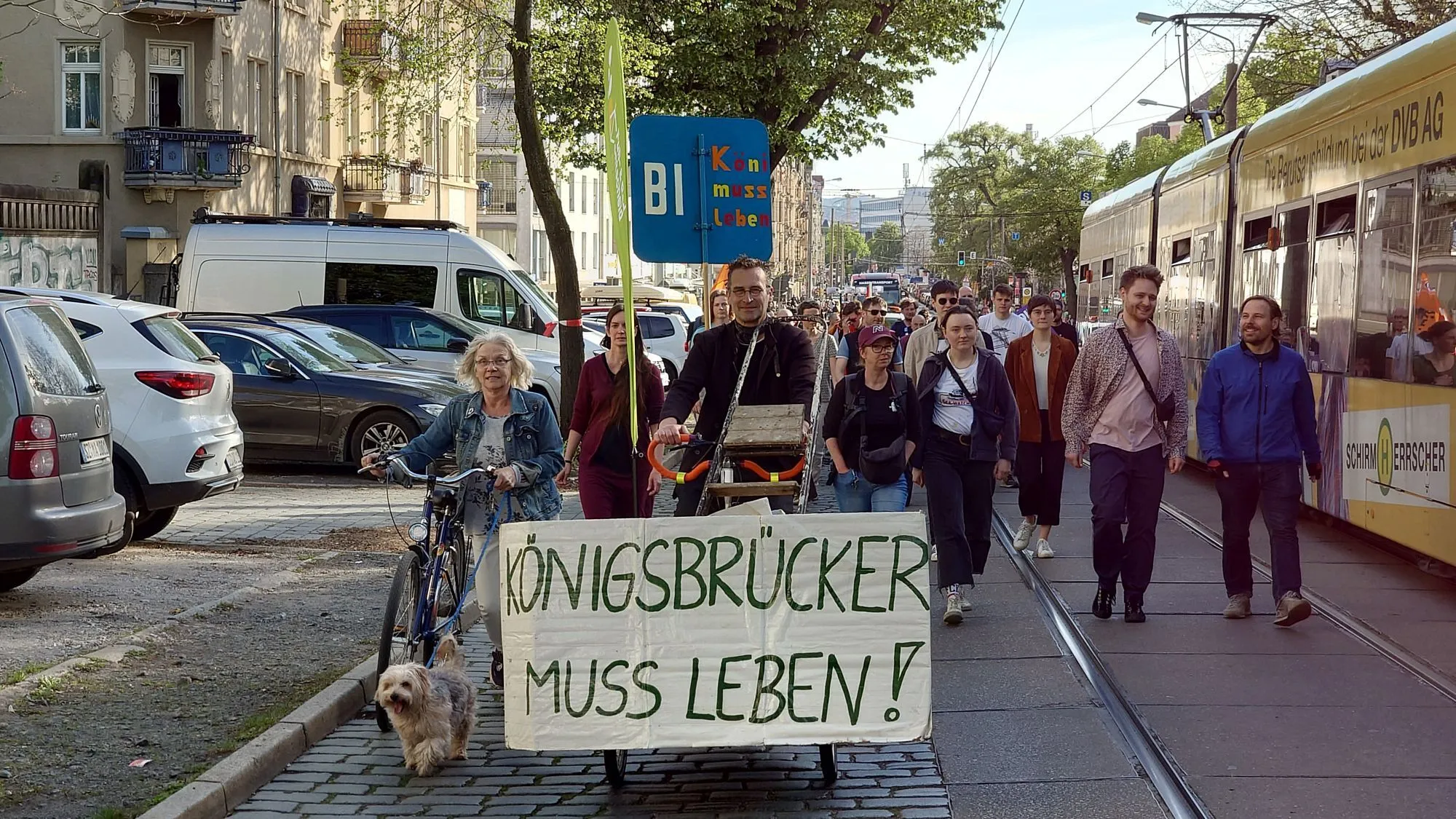 Königsbrücker Straße: Demo zur Sanierung im Bestand - Neustadt-Geflüster