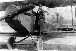 Bessie Coleman, early African-American aviator and stunt flyer, 1922